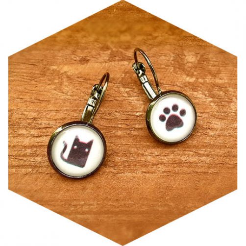 Paw and Cat Earrings