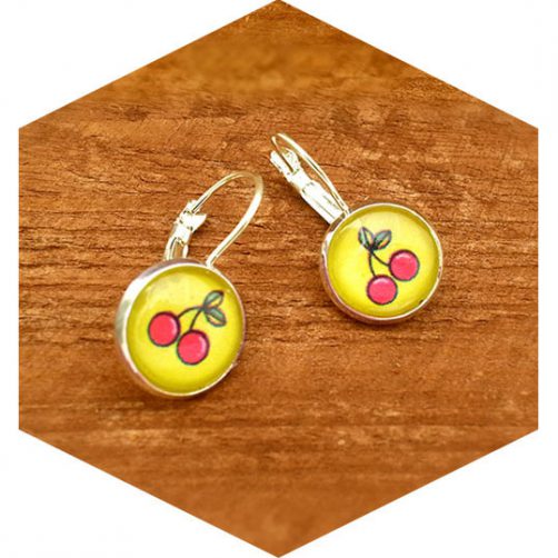 Cherry Emoji Earrings