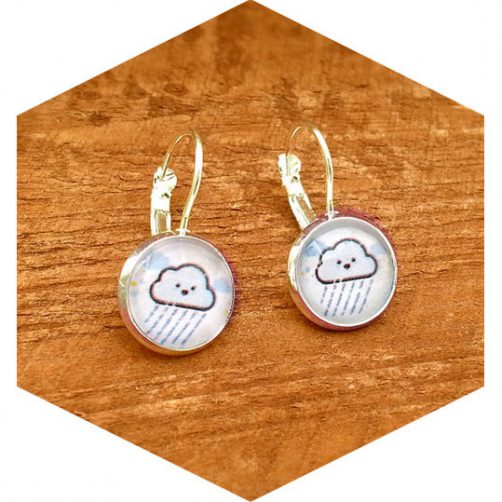 Rain Cloud Emoji Earrings