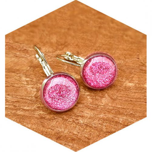 Pink Sparkly Earrings
